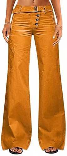 Flamingals Women's Low Waist Flare Jeans – Butterfly Pocket, High Stretch, Bootcut Baggy Fit, Black, 4X-Large