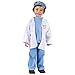 Fun World Unisex Child Costumes Baby's Doctor Toddler, White, Blue, 3T/4T US