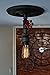 Steel Ceiling Light with Red Handle