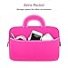 MoKo Fire HD 10 Inch Kids Tablet Sleeve Case Bag, [Shock-Proof] Zipper Handle Pouch Portable Neoprene Case Cover fits Fire HD 10 Plus 2021, Fire HD 10 Kids & Pro 2021 - Magenta