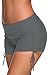Aleumdr Women's Boardshort Bottom Boy Shorts Swimming Panty Small Grey(FBA)