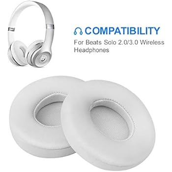 Beats Solo Replacement Ear Pads by Link Dream - Replacement Ear Cushions Kit Memory Foam Earpads Cushion Cover for Solo 2.0/3.0 Wireless Headphone, 2 Pieces