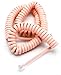 Telephone Cord Handset Curly - Phone Color Ladies Pink 25ft - Works on virtually all Trimline Phones and Princess Telephones - Landline Telephone Accessory iSoHo Phones