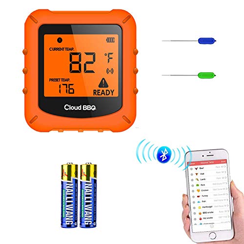 SHANGRI-LA Meat Thermometer Wireless Digital Smart BBQ Grill Accessories for Smoker Electronic Cooking Remote Monitor High Temperature Thermometer for Easy Cooking