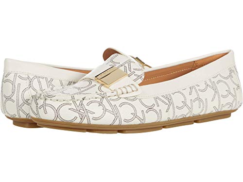 Calvin Klein Women's Lisa Loafer, White, 10