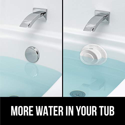 Gorilla Grip Bathtub Overflow Drain Cover, Adds Inches of Water for