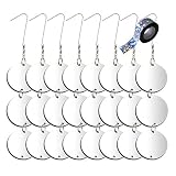 EONBES Bird Deterrent Repellent Disks, Reflective Woodpecker Pigeon Hawk Goose Crow Scare Deterrent, Round Shape Bird Scarers Reflector