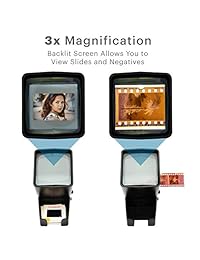 KODAK   Visor de diapositivas y películas de 1.378 in   Funcionamiento con pilas, aumento 3X, visualización con iluminación LED   para diapositivas de 1.378 in y negativos de película