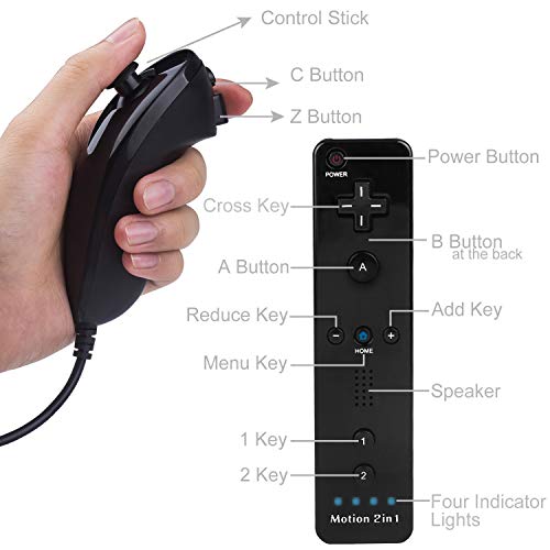 1 Nunchuck+Controller+Compatible+Function+1pack_White