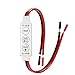 TORCHSTAR DC 5V-24V Inline Mini LED Dimmer Controller for Single Color LED Strip Lights, 12A Max, Adjustable Modes & Speeds & Brightness