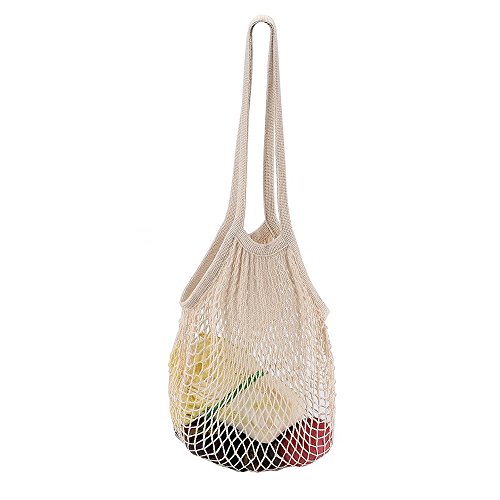 TTbuy Mesh Net Turtle Bag String Shopping Bag Reusable Fruit Storage Handbag Totes New (White) - Thumbnail 4