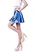 HDE Women's Solid Color Metallic Flared Pleated Club Skater Skirt Blue - S