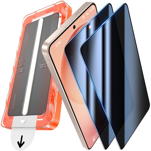 UniqueMe per Samsung Galaxy S26 Pellicola Privacy - 2 Pezzi Pellicola Vetro Temperato Privacy per S26, Anti-Spia, Rimozione Automatica Della Polvere, Installazione Facile e Veloce - Nero