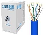 Sewell Direct SW-29776-250 SolidRun Cat6 Bulk Cable, UTP, CM, 23 AWG, High Copper Content CCA, Blue PVC Jacket, 250 ft.