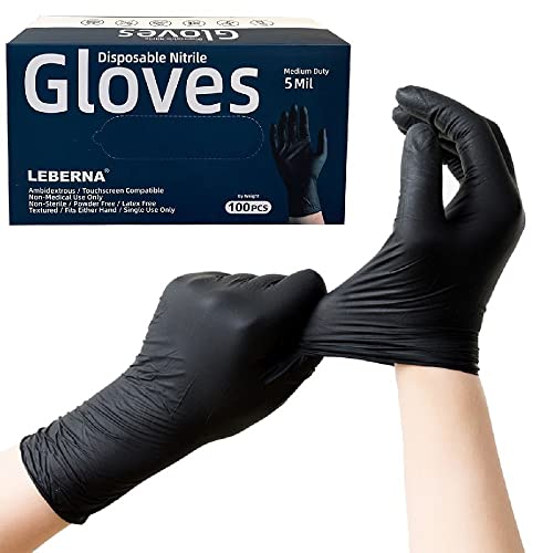 black disposable gloves for cooking
