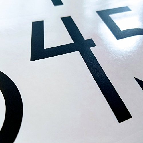 Modern Style Die Cut Vinyl Numbers (3 inch Matte Black) - Thumbnail 3