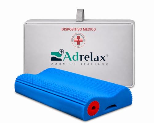 AD Relax® Cervical Plus Orthopaedic Neck Pillow – CE Class I Medical Device – Ergonomic Pillow in Memory Foam and Fresh Breathable Gel for Side and Back Sleep