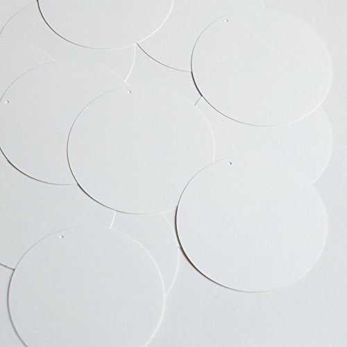 Soft White Pearly Round 2 inch Couture Sequin Pailletttes. Made in USA.