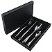 Kaya KAYA-1 Delicate Stainless Steel Flatware Cutlery Set with Mirror Finish Including Fork Spoons Knife Four Piece Tableware Dinner Set (black pearl)