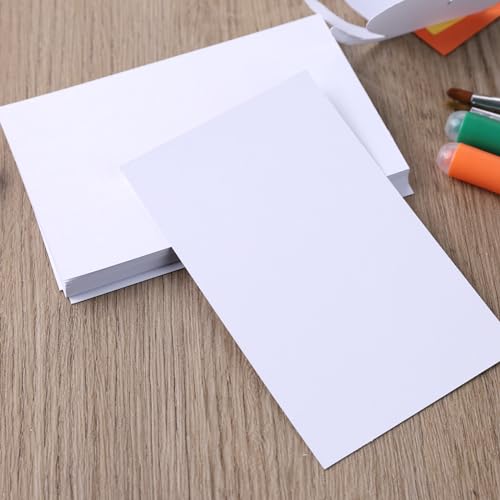 VGOODALL 102 Blatt Tonpapier, Weißes Tonpapier 13x8cm Bastelpapier Karton Druckerpapier für Kartenherstellung Papierhandwerk