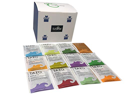 Tazo Tea Bags Sampler 48 Count Variety Gift Box, 12 Different Flavors pack in Fusion Select Gift Box