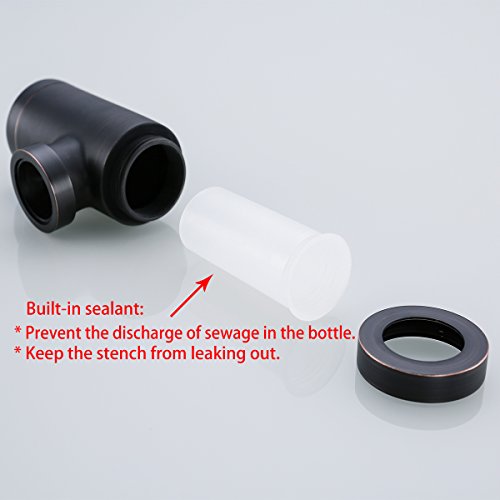 RANDOM Brass Contemporary Round Bottle P Trap 1 1/4,Basin Sink Waste Drain P Trap Kit,Oil Rubbed Bronze.also Brushed Nickel,Matte Black,Brushed Gold,Chrome.