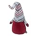 GMOEGEFT Scandinavian Christmas Gnome Plush, Swedish Tomte, Nordic Santa Gnome, Holiday Home Decoration Birthday Gift, 17 Inches (Grey Geometry Pattern Stand)