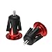 WAKE Bar End Plugs Handlebar End Caps Bike Handlebar Plugs for Most Bicycle, Mountain Bike, Road Bike, MTB, BMX (2 Counts, Rubber Sponge Aluminum, Red)