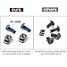 Braudel Rail Section Set with Thread Locking Screws, Wrench and Nuts,