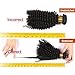 Afro Kinky Curly Clip in Human Remy Hair Extensions Brazilian Curly Clips Hair Extensions 4B 4C 8A Virgin Thick Natural Black Color Clip on For Black Women 10-22 inch (14 inch, AC #1B)