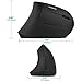 MoKo Wireless Vertical Mouse, 2.4G Ergonomic Wrist Relax Mouse with 3 Adjustable DPI Levels and 6 Buttons for Laptop, PC, Notebook, Chromebook, MacBook - Black