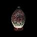 Aromatherapy Essential Oil Diffuser for Therapeutic Oils, w/ 3D Glass Vase | Cool Mist Difusor for Bedroom | LED Color Light Display & Auto Shut-Off | Humidifier, Fragrance Machine for Home & Dorm Use