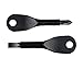 Pocket Tool Mini Tool Screwdriver Set 2 Key Stainless Steel Keychain EDC Outdoor Multifunction Keychain (Black)