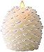 Luminara Realistic Artificial Moving Flame Pine cone Flameless LED Candle - White 3