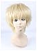 COSPLAZA Anime Cosplay Wigs Light Blonde Boy Short Halloween Hair