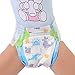 TEN@NIGHT Adult Baby Diaper One time Diaper ABDL Incontinence Underwear DDLG 8 Pieces (Blue)