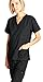 Dagacci Medical Uniform Woman and Man Scrub Set Unisex Medical Scrub Top and Pant, Black, XXL