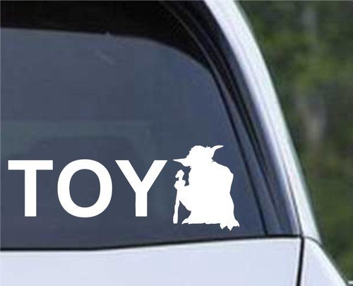 CCI Toyoda You and Yoda Decal Vinyl Sticker|Cars Trucks Vans Walls Laptop|White |5.5 x 2 in|CCI415 - //coolthings.us