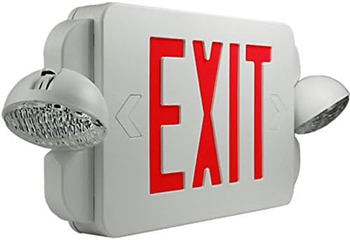 Sign Exit Light LED Emergency Kit High Output - RED Compact Combo UL 924 US