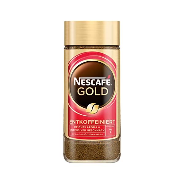NESCAFÉ GOLD Entkoffeiniert, löslicher Bohnenkaffee aus erlesenen Kaffeebohnen, ohne Koffein, vollmundig & aromatisch… – Bild 3