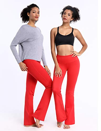 BUBBLELIME 29"/31"/33"/35"/37" Inseam Bootcut Yoga Pants High Waist Moisture Wicking Long Bootleg