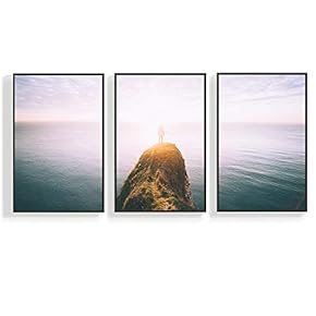 Canvas Wall Art for Living Room, Bedroom Mountain Framed Canvas Prints for Home Decoration Ready to Hang - 16"x24"x3 Panels