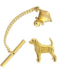 Creative Pewter Designs Beagle Hound Dog 22k Gold Plated Tie Tack, Tie Pin, Jewelry, DG322TT