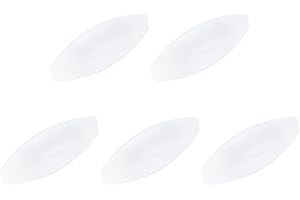 MECCANIXITY Magnetic Stirrer Mixer Stir Bar Rod 25mm(1") x9mm Olive Shape PTFE Coating Magnet White for Laboratory 5Pcs