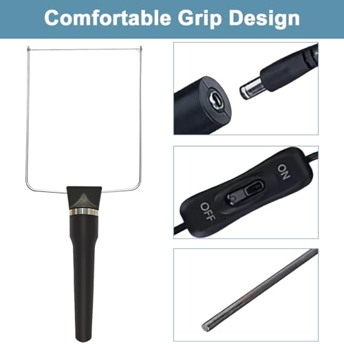 Gluckluz Electric Foam Cutter 3 in 1 Hot Wire Cutting Pen Handheld Rechargeable Styrofoam Carving Knife Engraving Pen Heat Cutting Tool Machine for Holes Digging & Details Handling DIY Project