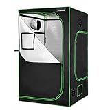 VIVOSUN 48"x48"x80" Mylar Hydroponic Grow Tent with Observation Window and Floor Tray for Indoor Plant Growing 4' x4'