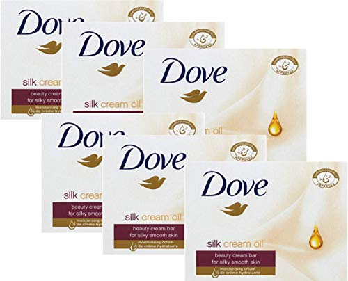 Dove Beauty Cream Bar Soaps Silk Cream Oil 16 Bars, 4.76 Oz/135 Grams Each