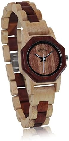 Angie Wood Creations Maple and Sandalwood Women’s Watch with Sandalwood Dial
