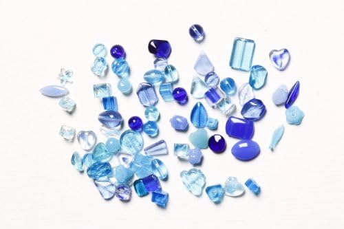 Bravery Dazzle JTMIX-3 Pressed Glass Beads, Blue