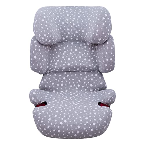JYOKO KIDS Baby car seat cover liner made cotton compatible with Cybex Solution Fix (White Star) — image 1